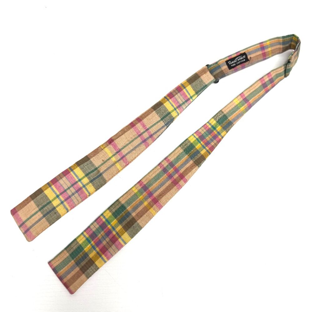 Robert Talbott Designer Cotton Plaid Adjustable 1… - image 2